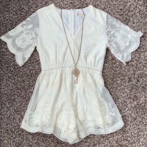 Altar’d State Off-White Romper